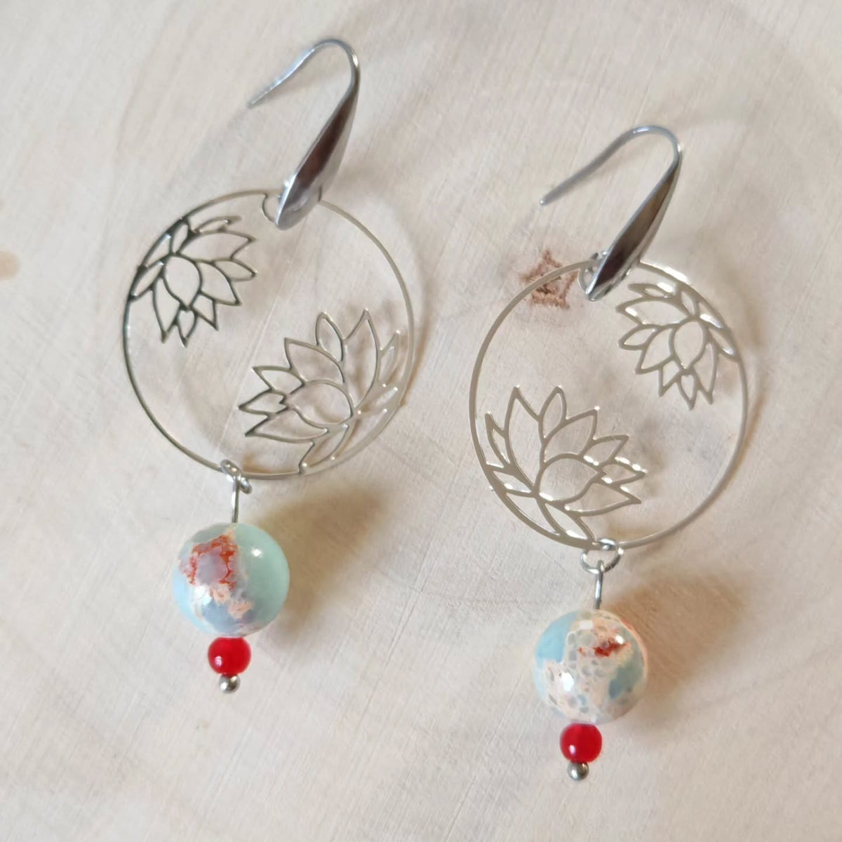 Lotus argenté — Jaspe impérial Shoushan
