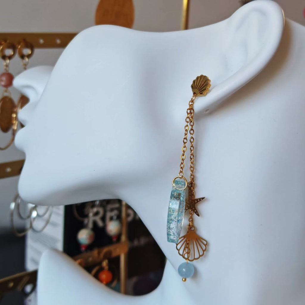 Étoile de mer et navettes givrées — Aigue-marine