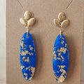 Navettes bleu roi et tulipes dorées