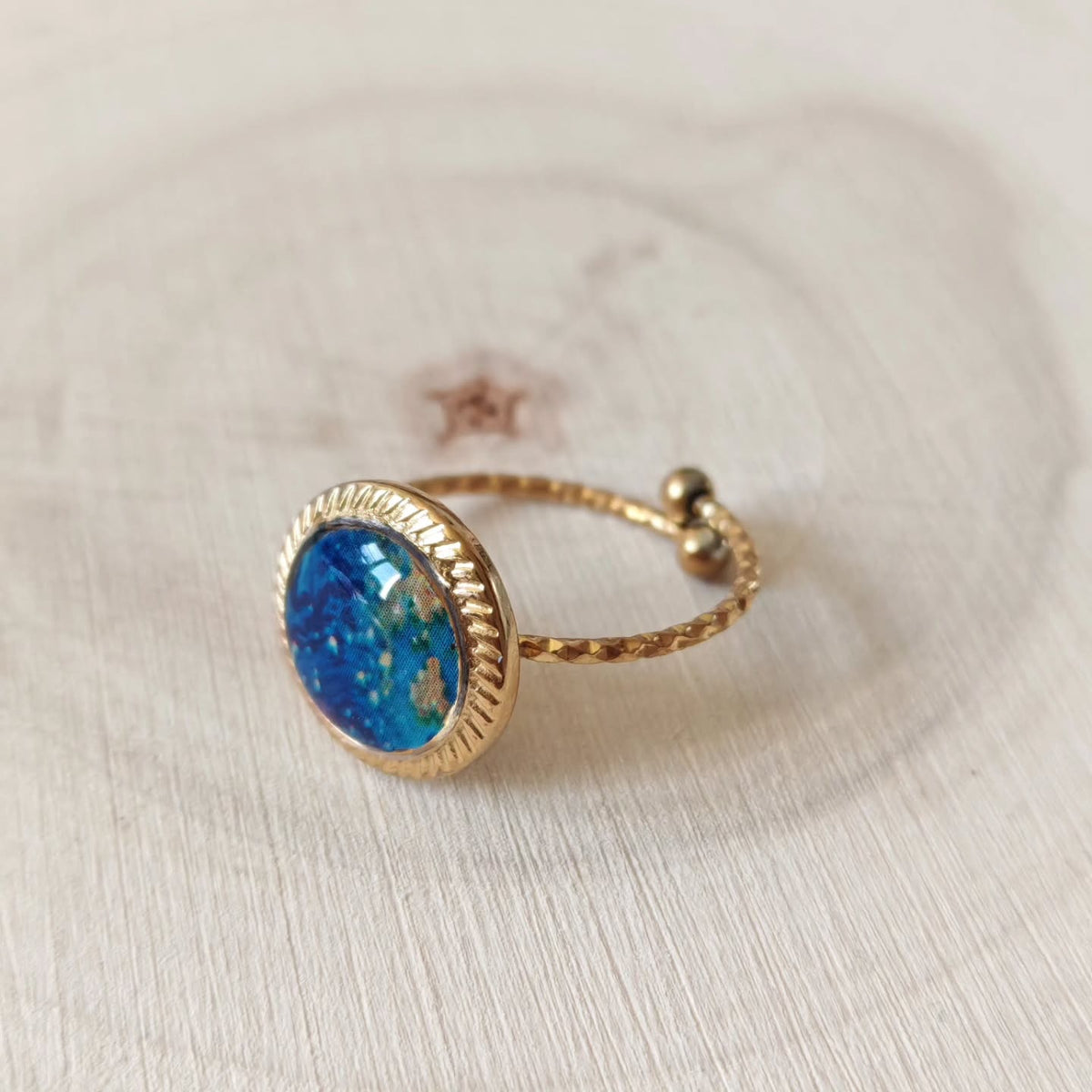 Bague dôme turquoise