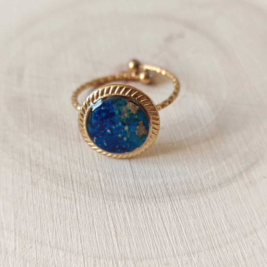 Bague dôme turquoise