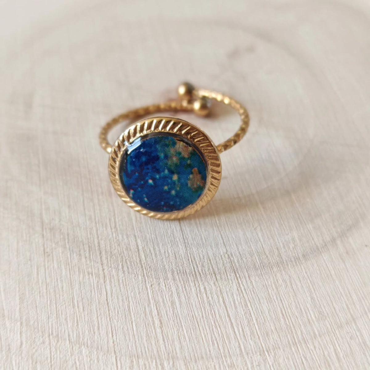 Bague dôme turquoise